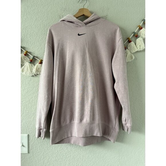 Nike Sportswear Washed Fleece Hoodie And Jogger SET In Champagne Loungewear S/M - Picture 4 of 9